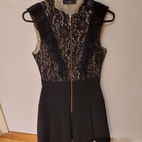 Cue Dresses & Skirts - Cue Black Dress with Lace Detail, Size 8, worn twice